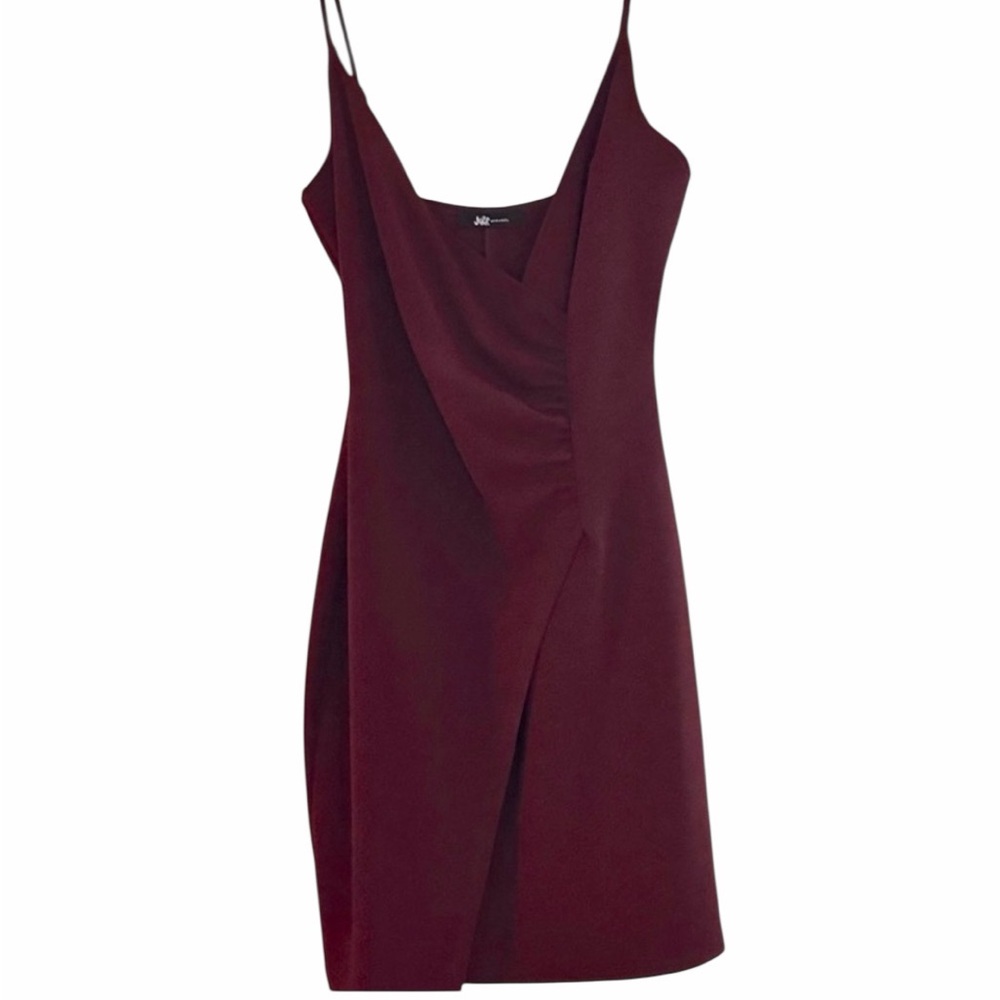 Jump Apparel Elegant Woman’s Burgundy Dress No Size Party Spaghetti Strap